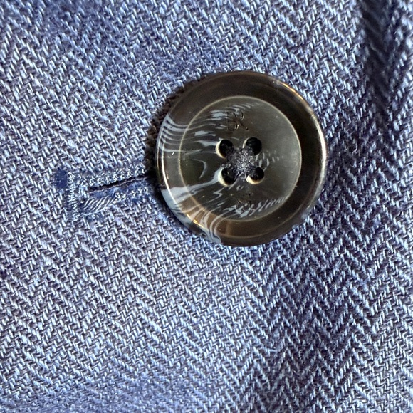 Banana Republic Linen Blend Blue Single Button Blazer - Picture 13 of 15